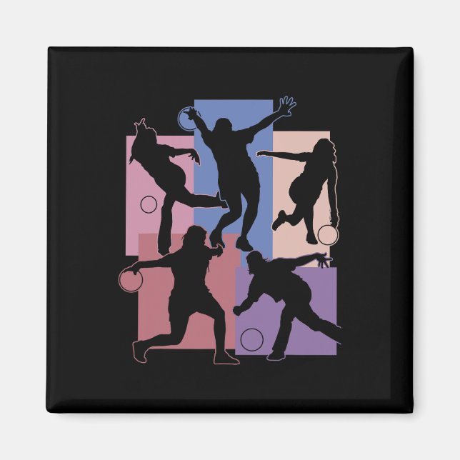 Funny Bowling Player Bowler Game Enthusiast Outfit Magnet (Front)