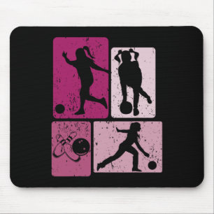 Funny Bowling Player Bowler Game Enthusiast Outfit Mouse Pad