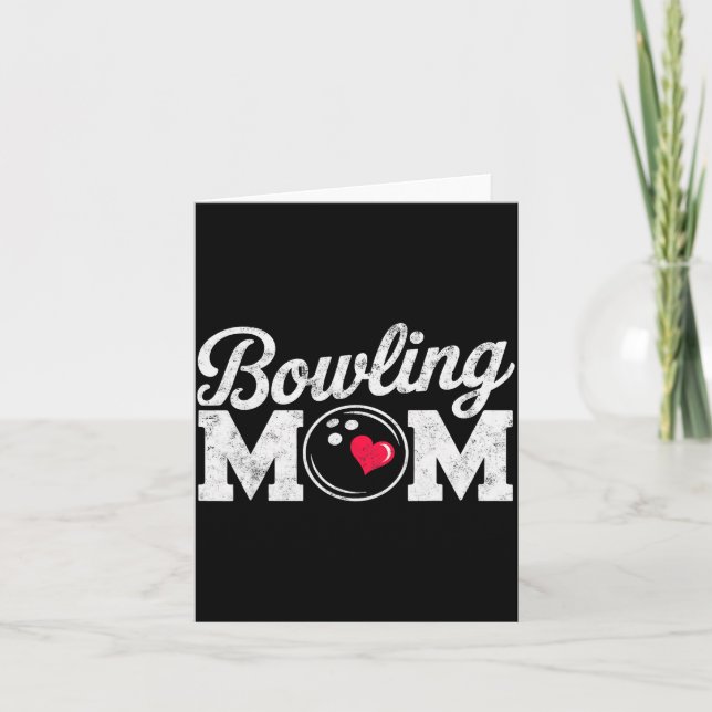 Funny Bowling Player Mum Bowl Mother Bowler #bowli Card (Front)