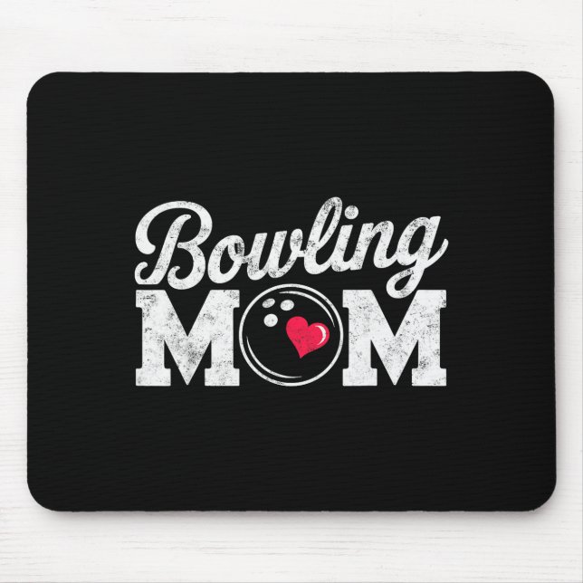 Funny Bowling Player Mum Bowl Mother Bowler #bowli Mouse Pad (Front)