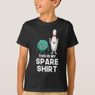 Funny Bowling Player Pin Ball This is my Spare T-Shirt