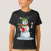Funny Bowling Player Xmas Lights Snow Bowling Chri