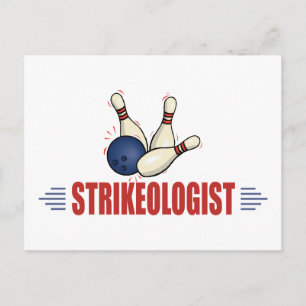Funny Bowling Postcard