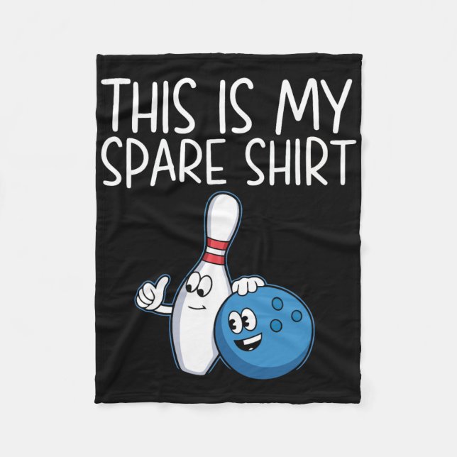 Funny Bowling Present For Men Women Cool Bowler Sp Fleece Blanket (Front)