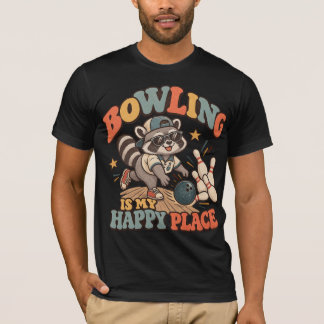 Funny Bowling Racoon T-Shirt – Vintage Lane Fun
