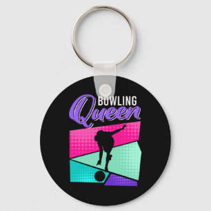 Funny Bowling Saying Bowling Queen Women Bowler  Key Ring