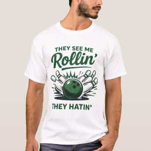 Funny Bowling Saying Retro Bowler Pins And Balls T-Shirt