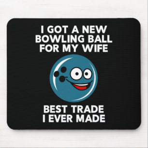 Funny Bowling Shirt For Husnd Dad Grandpa Mouse Pad