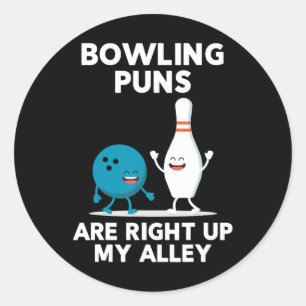 Funny Bowling Shirt For Men Women And Kids Classic Round Sticker