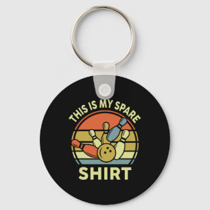 Funny Bowling-shirt This Is My Spare Shirt Retro M Key Ring