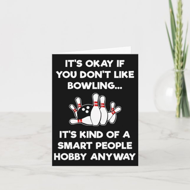 Funny Bowling - Smart People  Card (Front)