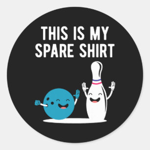 Funny Bowling This Is My Spare Shirt Bowler Bowl S Classic Round Sticker