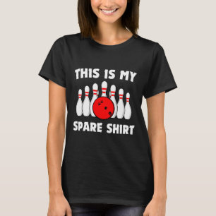 Funny Bowling This Is My Spare Shirt Bowling Retro