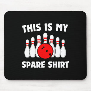 Funny Bowling This Is My Spare Shirt Bowling Retro Mouse Pad