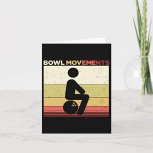 Funny Bowling Vintage Retro Bowl Movements Bowlers Card