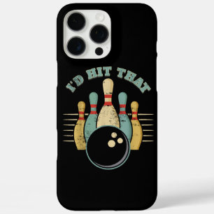 Funny Bowling Vintage T-Shirt I'd Hit That Funny T iPhone 16 Pro Max Case