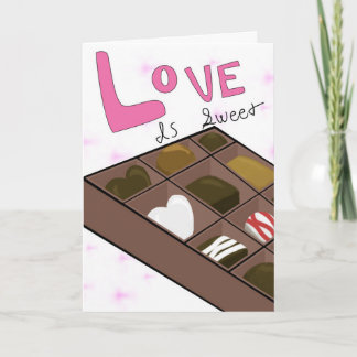 Funny Box of Chocolates Valentine's Folded Card
