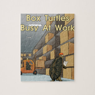 Funny Box Turtles At Work Jigsaw Puzzle