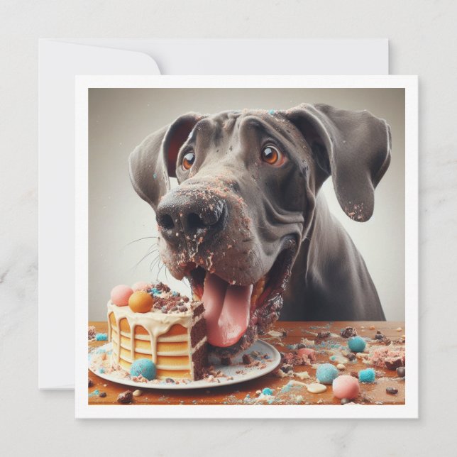 Funny Boxer card, Boxer Birthday Invitation (Front)