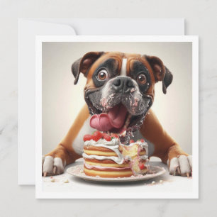 Funny Boxer card, Boxer Birthday Invitation