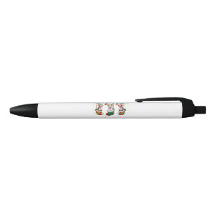 Funny Boxer Christmas Lights Xmas Socks Dog Lover Black Ink Pen