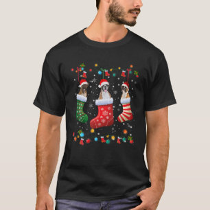 Funny Boxer Christmas Socks Lights Funny Dog Lover T-Shirt