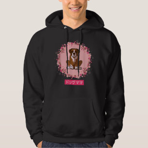 Funny Boxer Dog Mum Sakura Cherry Blossom Hoodie