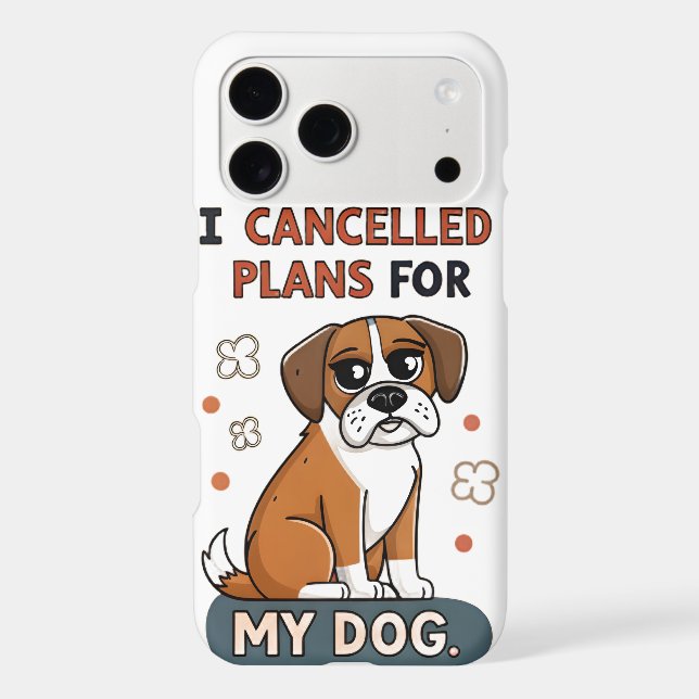 Funny Boxer Dog Quote Cartoon Illustration (Back)