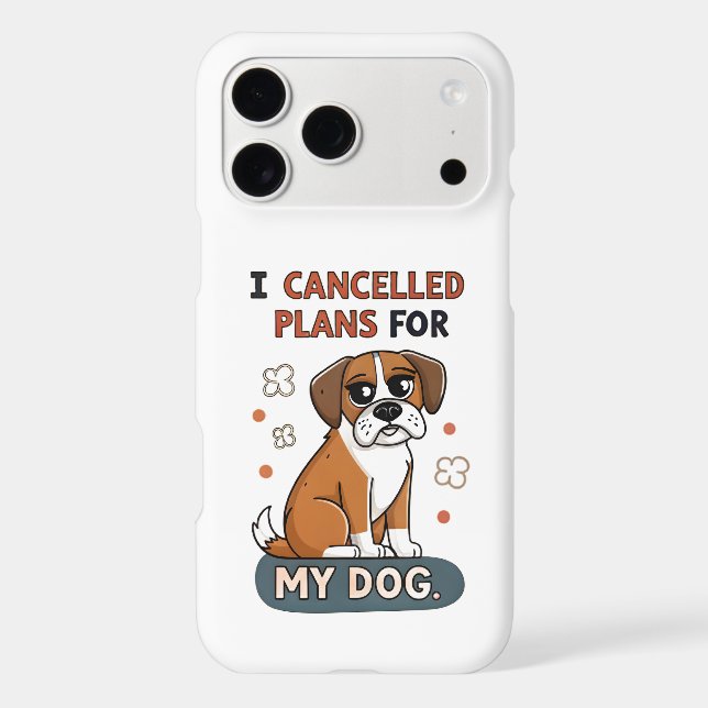Funny Boxer Dog Quote Cartoon Illustration (Back)