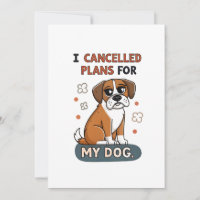 Funny Boxer Dog Quote Cartoon Illustration