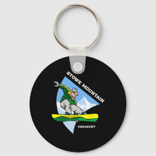 Funny Boxer Dog Ride Shotguns Moon Broom Halloween Key Ring