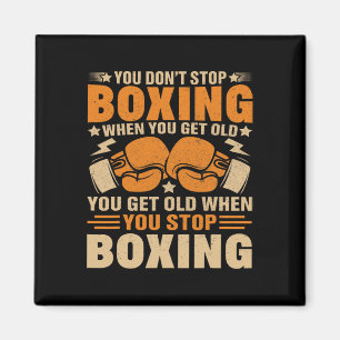 Funny Boxer Player Old School Boxing Youth Trainer Magnet