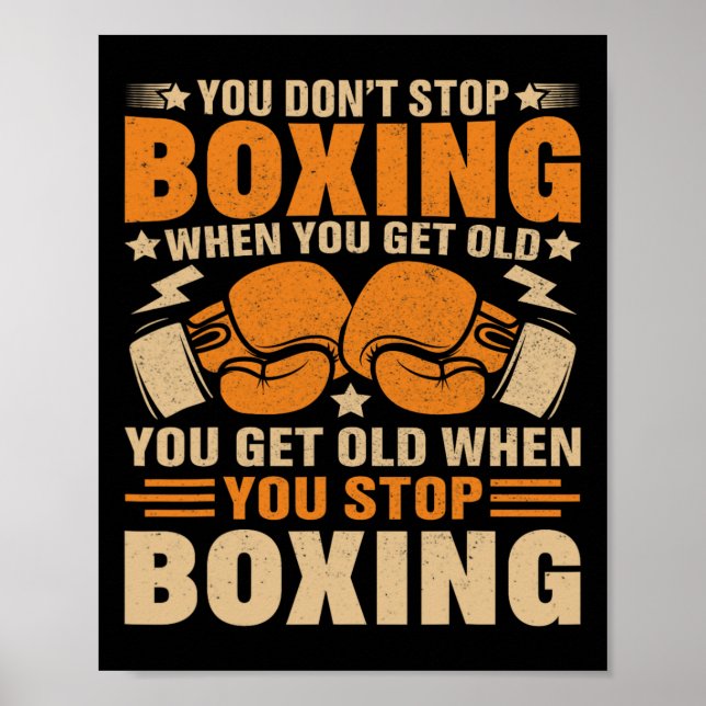 Funny Boxer Player Old School Boxing Youth Trainer Poster (Front)