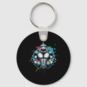 Funny Boxer Shark Boxing Great For Boxing Lover Key Ring