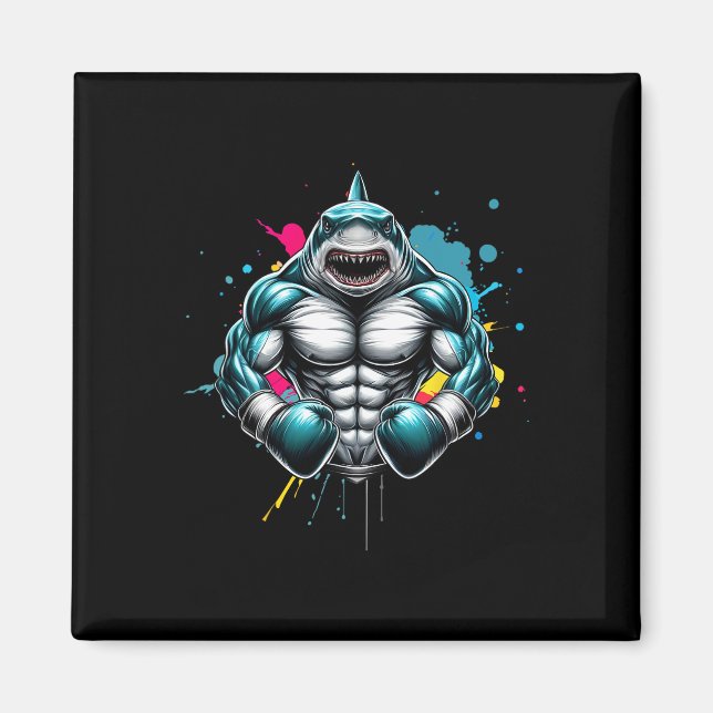 Funny Boxer Shark Boxing Great For Boxing Lover  Magnet (Front)