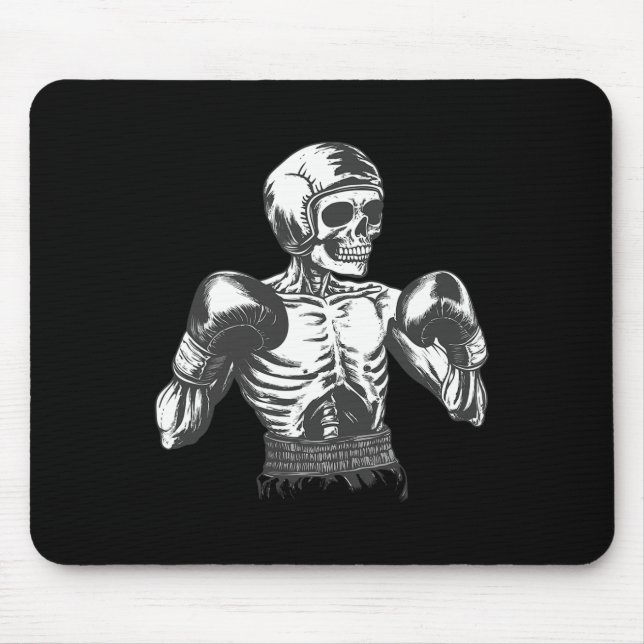 Funny Boxer Skeleton With Boxing Gloves Fighting K Mouse Pad (Front)