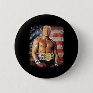 Funny Boxer Trump Trump Rocky Meme  6 Cm Round Badge