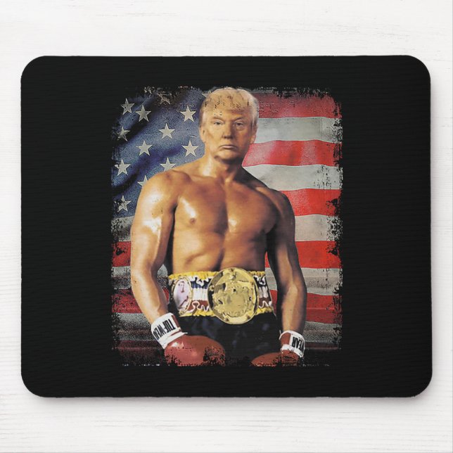 Funny Boxer Trump Trump Rocky Meme  Mouse Pad (Front)