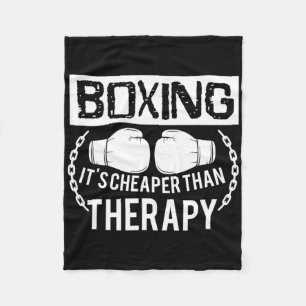Funny Boxing Better Than Therapy Gloves Lovers Gif Fleece Blanket