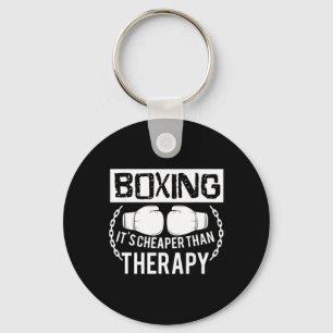 Funny Boxing Better Than Therapy Gloves Lovers Gif Key Ring
