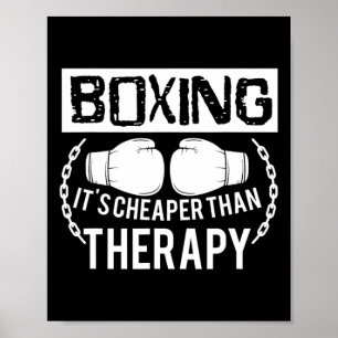 Funny Boxing Better Than Therapy Gloves Lovers Gif Poster