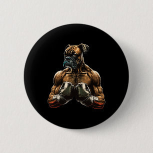 Funny Boxing Boxer Dog Gifts For Men Boys Women Ki 6 Cm Round Badge