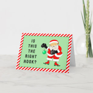 Funny Boxing Christmas Holiday Card