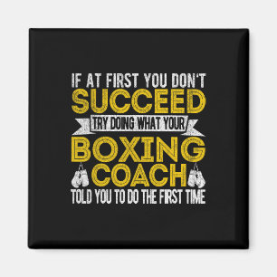 Funny Boxing Coach Boxing Trainer Retro Magnet