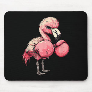 Funny Boxing Flamingo With Pink Gloves Kids Adults Mouse Pad