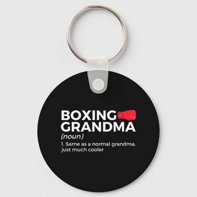 Funny Boxing Grandma Definition  Key Ring (Front)