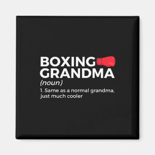 Funny Boxing Grandma Definition  Magnet