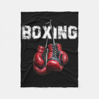 Funny Boxing - I Love Boxing  Fleece Blanket