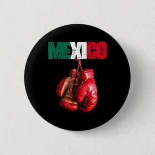 Funny Boxing - I Love Boxing Mexico  6 Cm Round Badge