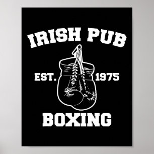 Funny Boxing Irish Pub Sport Happy Saint Patricks  Poster